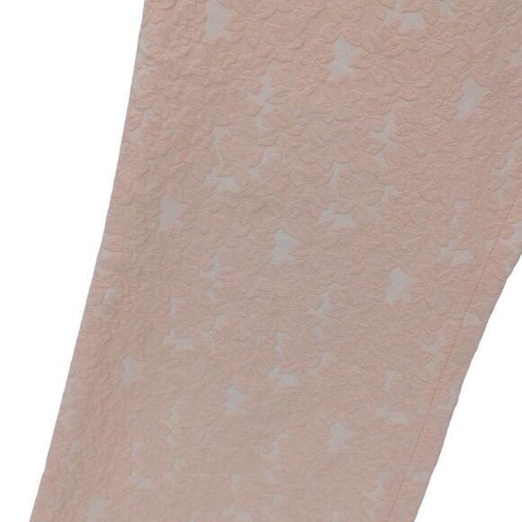 Chloe Floral Embossed Pink Tapestry Ankle Pants Size 38 US M Bubblegum Cropped - Picture 7 of 12